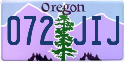OR license plate 072JIJ