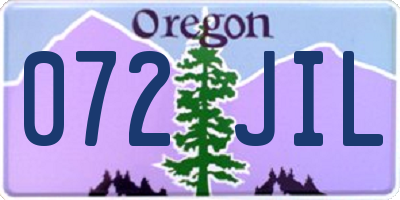 OR license plate 072JIL