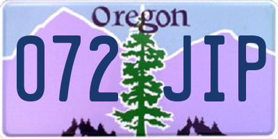 OR license plate 072JIP