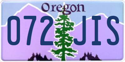 OR license plate 072JIS