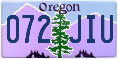 OR license plate 072JIU