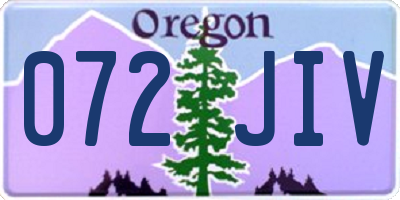 OR license plate 072JIV