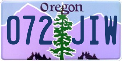 OR license plate 072JIW