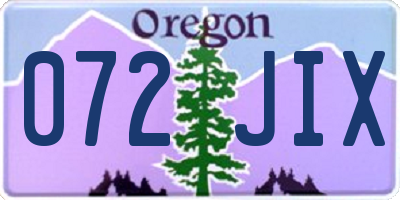 OR license plate 072JIX