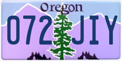 OR license plate 072JIY