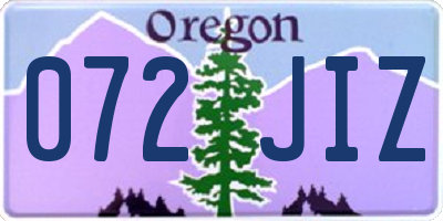 OR license plate 072JIZ