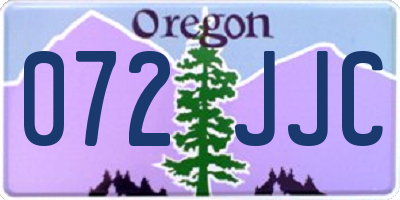 OR license plate 072JJC