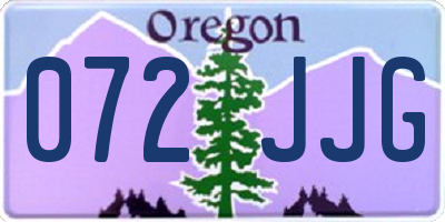 OR license plate 072JJG