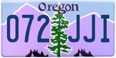 OR license plate 072JJI