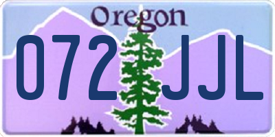 OR license plate 072JJL