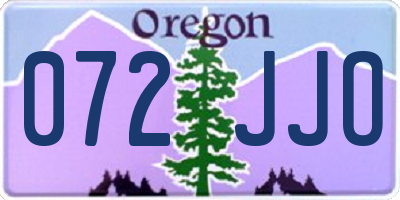 OR license plate 072JJO