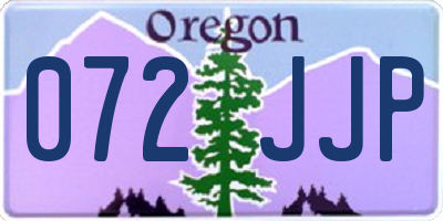 OR license plate 072JJP