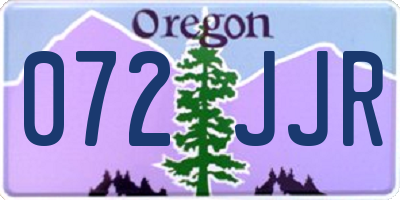OR license plate 072JJR