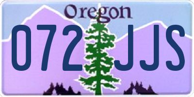OR license plate 072JJS