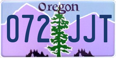 OR license plate 072JJT
