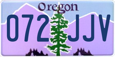 OR license plate 072JJV