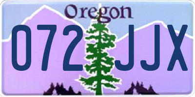 OR license plate 072JJX
