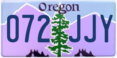 OR license plate 072JJY