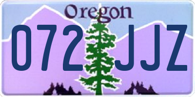 OR license plate 072JJZ
