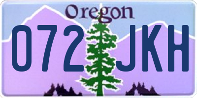 OR license plate 072JKH