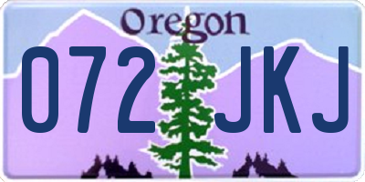 OR license plate 072JKJ