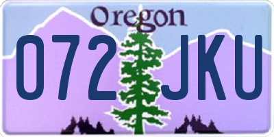 OR license plate 072JKU