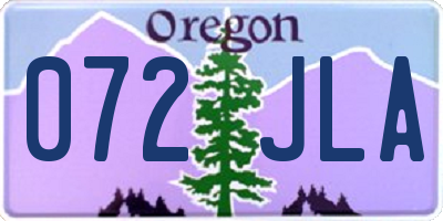 OR license plate 072JLA
