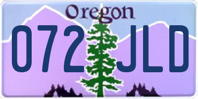 OR license plate 072JLD
