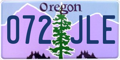 OR license plate 072JLE