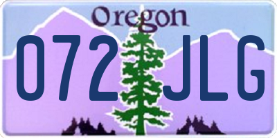 OR license plate 072JLG