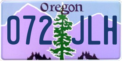 OR license plate 072JLH