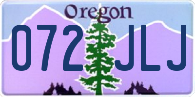 OR license plate 072JLJ