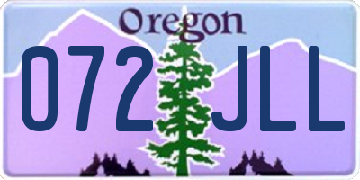OR license plate 072JLL