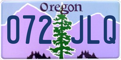 OR license plate 072JLQ