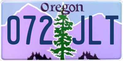 OR license plate 072JLT