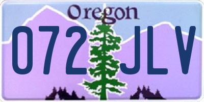 OR license plate 072JLV