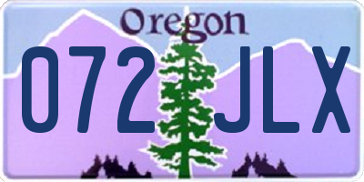 OR license plate 072JLX