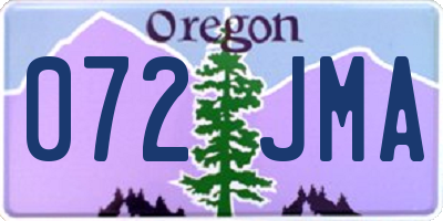 OR license plate 072JMA