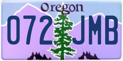 OR license plate 072JMB