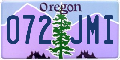 OR license plate 072JMI