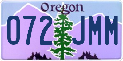 OR license plate 072JMM