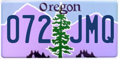 OR license plate 072JMQ