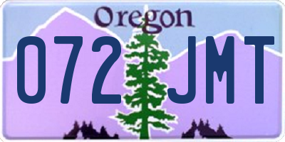 OR license plate 072JMT