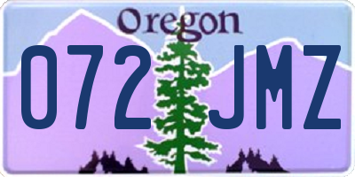 OR license plate 072JMZ