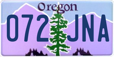 OR license plate 072JNA