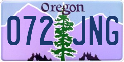 OR license plate 072JNG