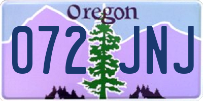 OR license plate 072JNJ