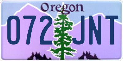 OR license plate 072JNT