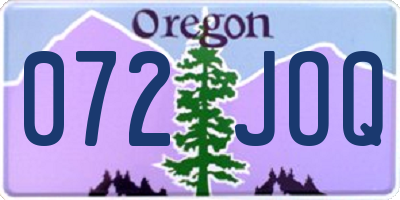 OR license plate 072JOQ