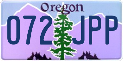 OR license plate 072JPP
